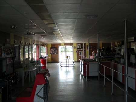 Capri Drive-In Theatre - CONCESSION WITH GAMES - PHOTO FROM WATER WINTER WONDERLAND